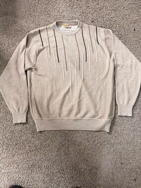 Men's Montechiaro Sweater in Beige Vintage Made In Italy